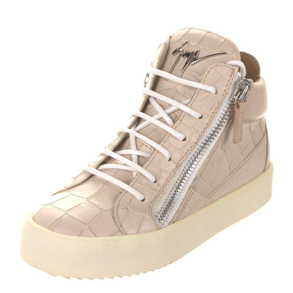 Giuseppe Zanotti🔥 Croc Embossed High Top Beige Sneakers Size 5 Great condition